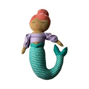 Pillowfort Knit Mermaid Plush 16” Decorative Pillow Toy Doll Kids Room Decor